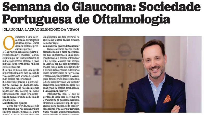 Semana do Glaucoma: Sociedade Portuguesa de Oftalmologia