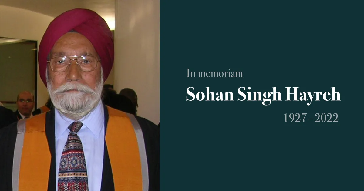 Sohan Singh Hayreh, MD, PhD, FRCS, figura marcante da Oftalmologia mundial, faleceu a 29 de Setembro de 2022 com 94 anos.