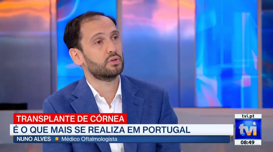 Dr. Nuno Alves, a propósito do tema “Transplantes de córnea”